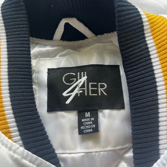 White and Yellow Varsity Jacket - Picture 6 of 11